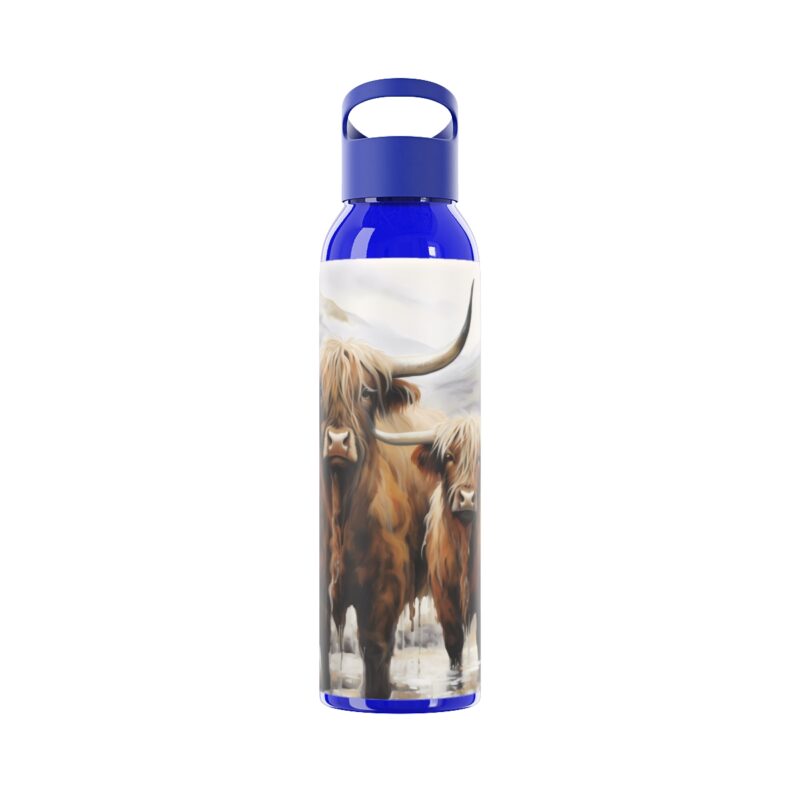 Highland Cows Sky Water Bottle