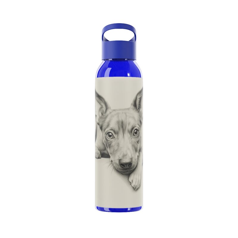 American Hairless Terrier Sky Water Bottle