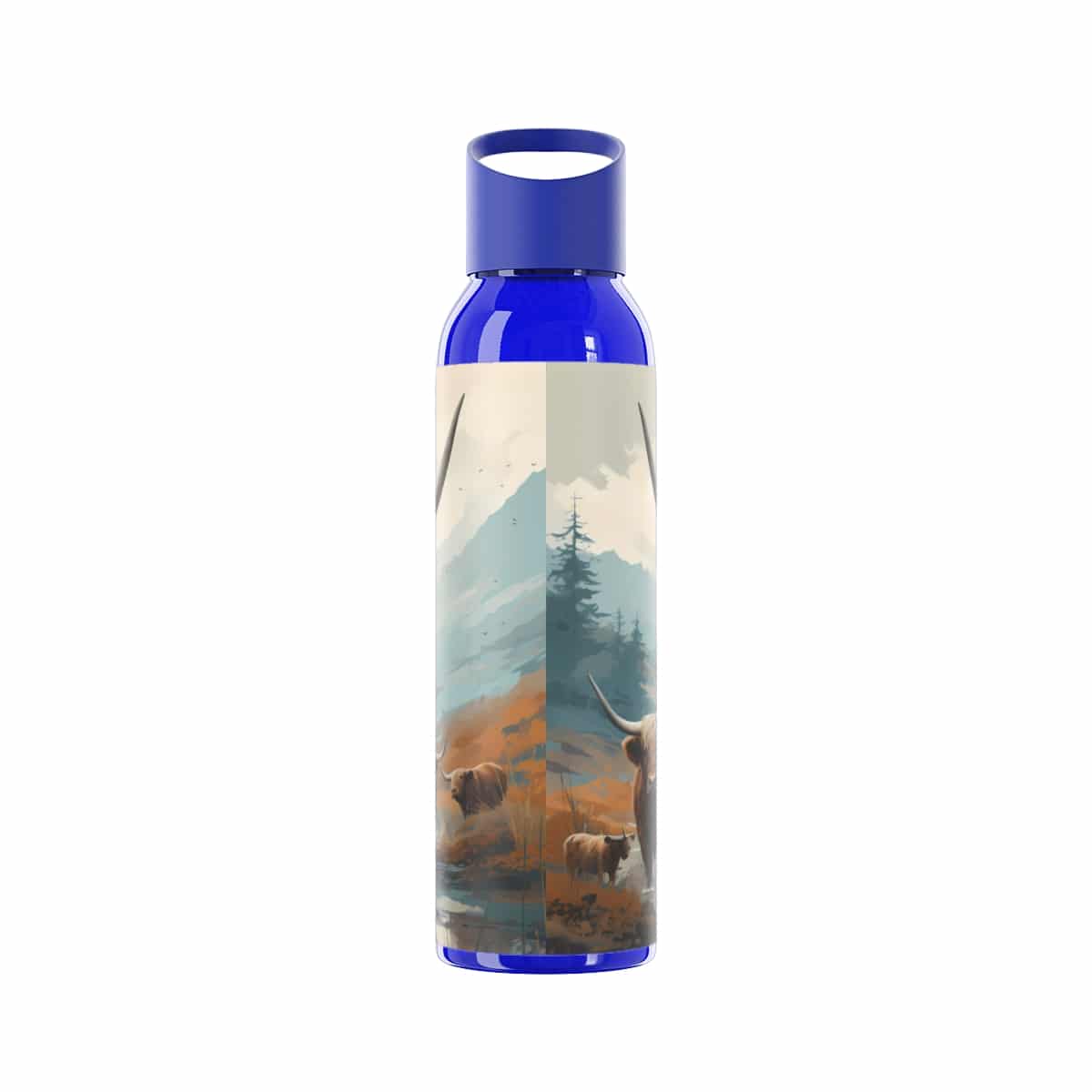 Highland Cows Sky Water Bottle