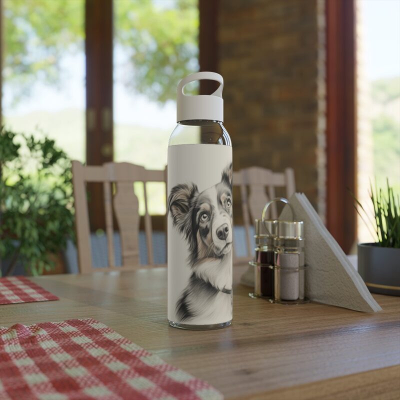 Australian Shepherd Dog Sky Water Bottle