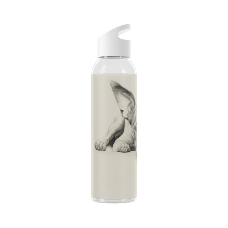 American Hairless Terrier Sky Water Bottle