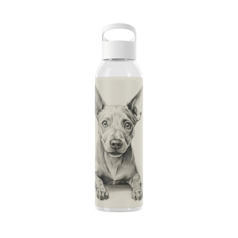 American Hairless Terrier Sky Water Bottle