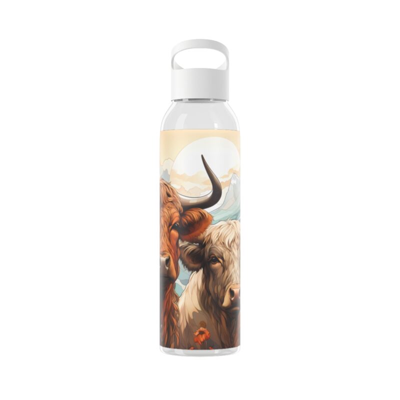 Highland Cows Sky Water Bottle