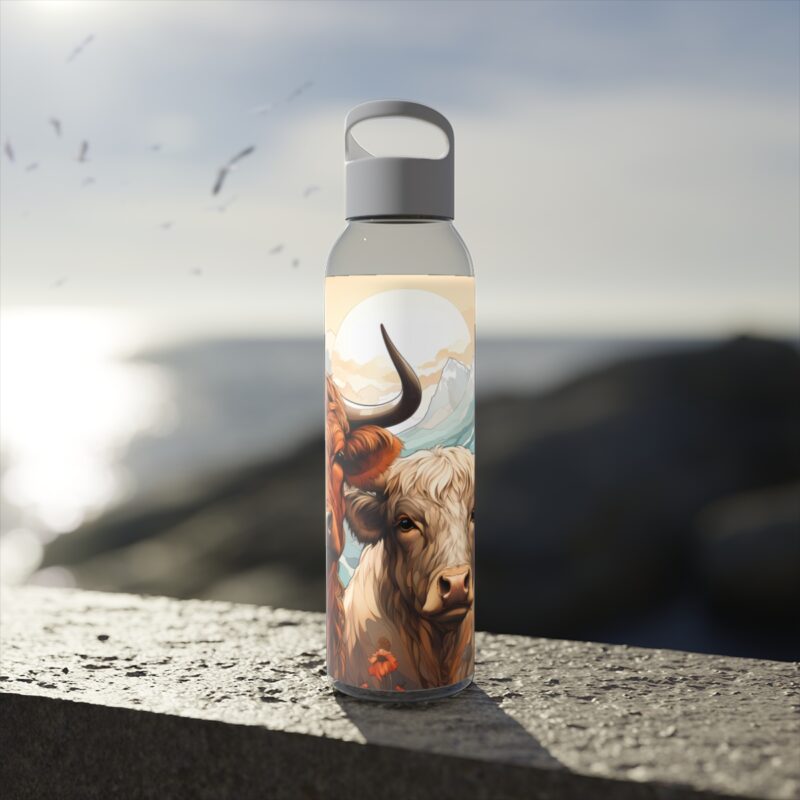 Highland Cows Sky Water Bottle