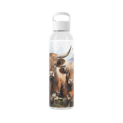 Highland Cows Sky Water Bottle