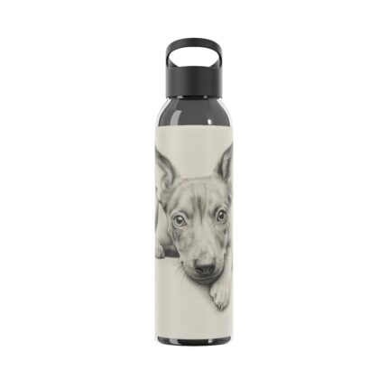 American Hairless Terrier Sky Water Bottle