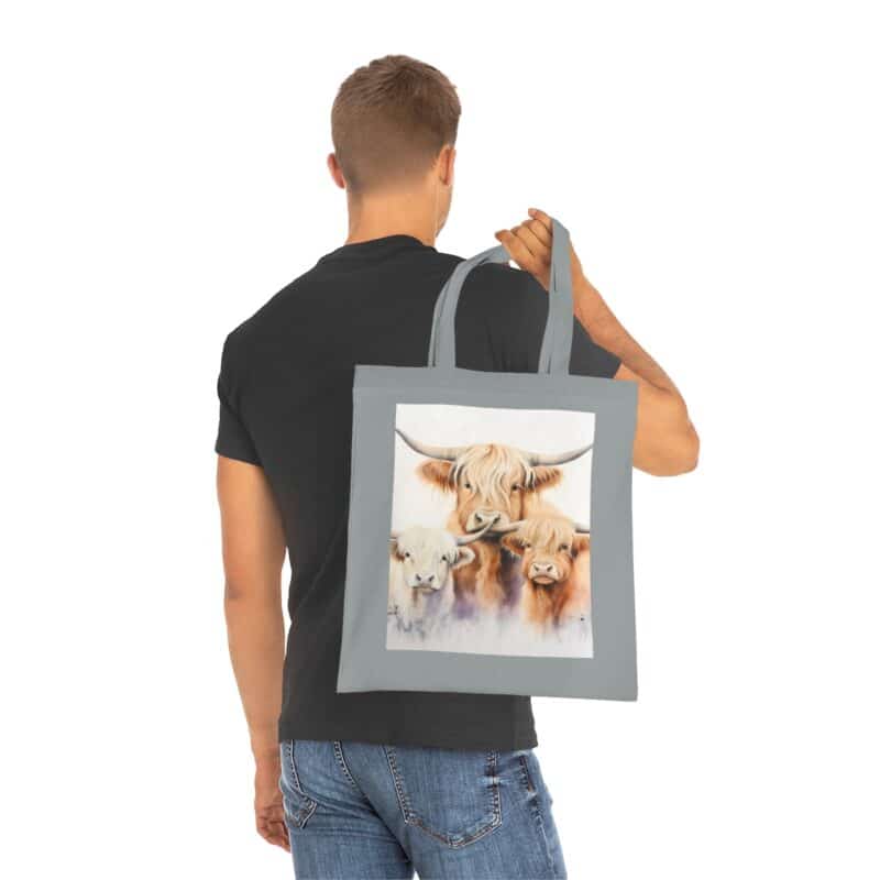 Highland Cows Cotton Tote Bag