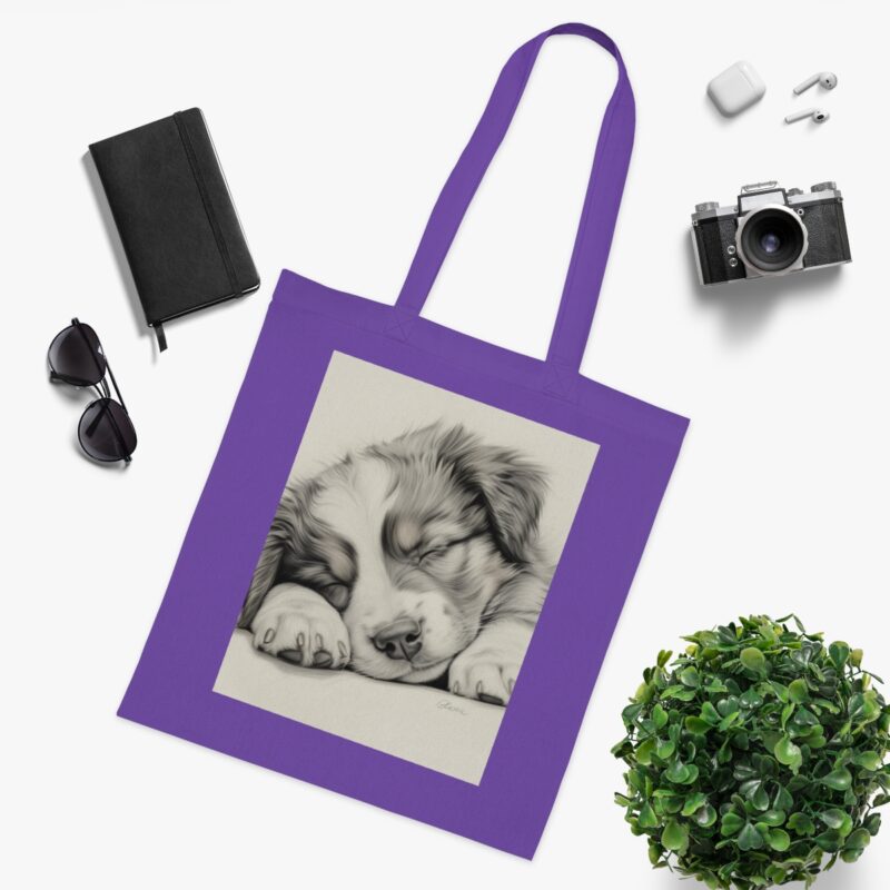 Australian Shepherd Dog Cotton Tote Bag