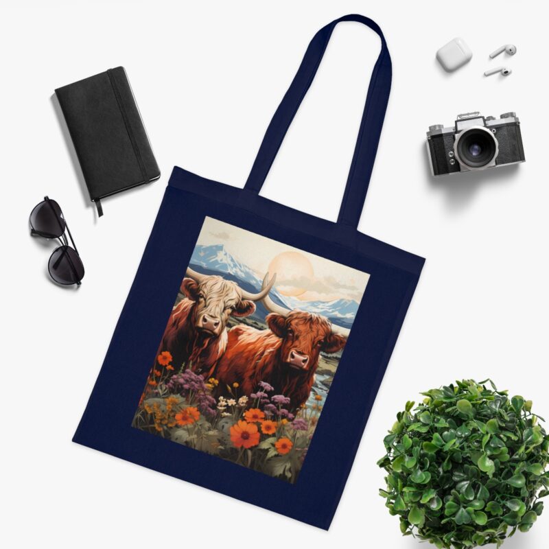 Highland Cows Cotton Tote Bag