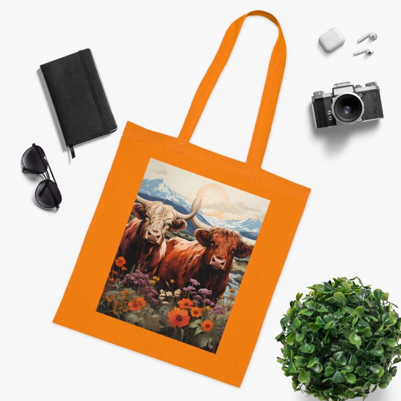 Highland Cows Cotton Tote Bag