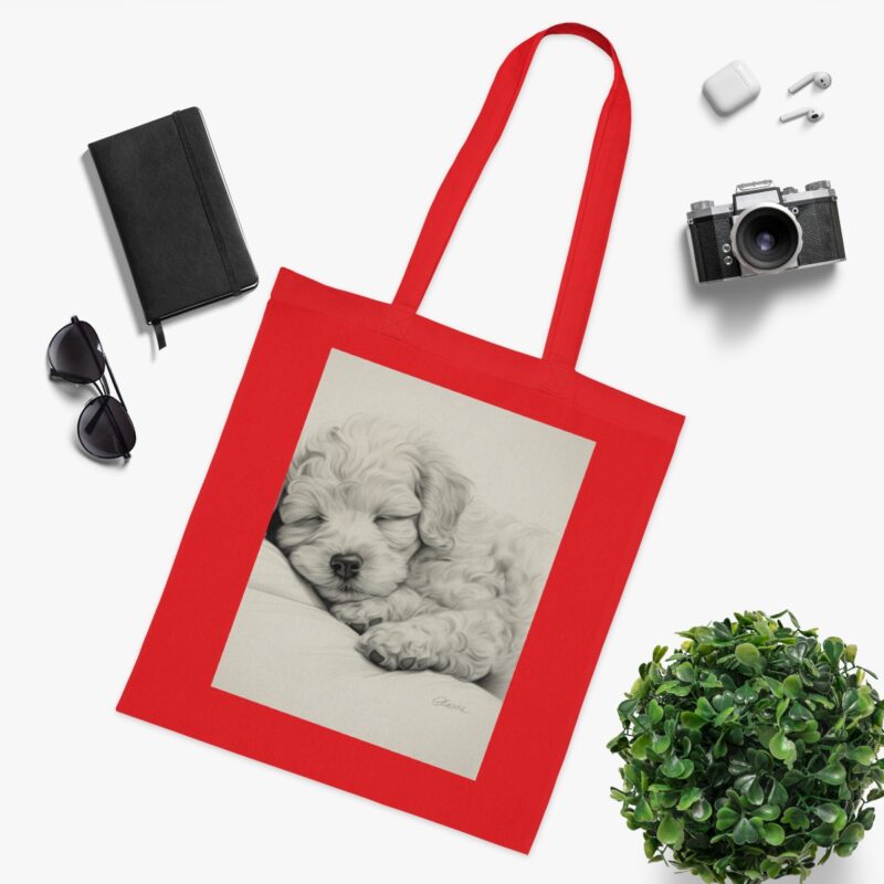 Poodle Cotton Tote Bag