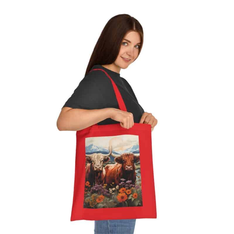 Highland Cows Cotton Tote Bag