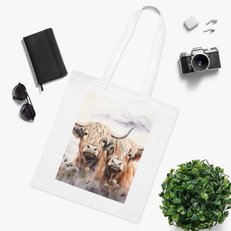 Highland Cows Cotton Tote Bag