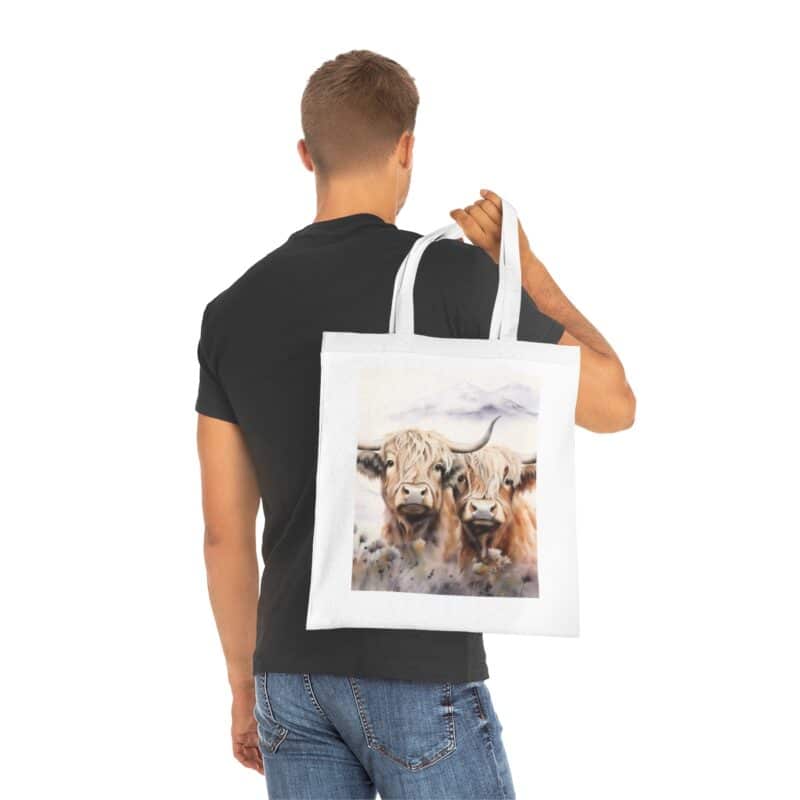 Highland Cows Cotton Tote Bag