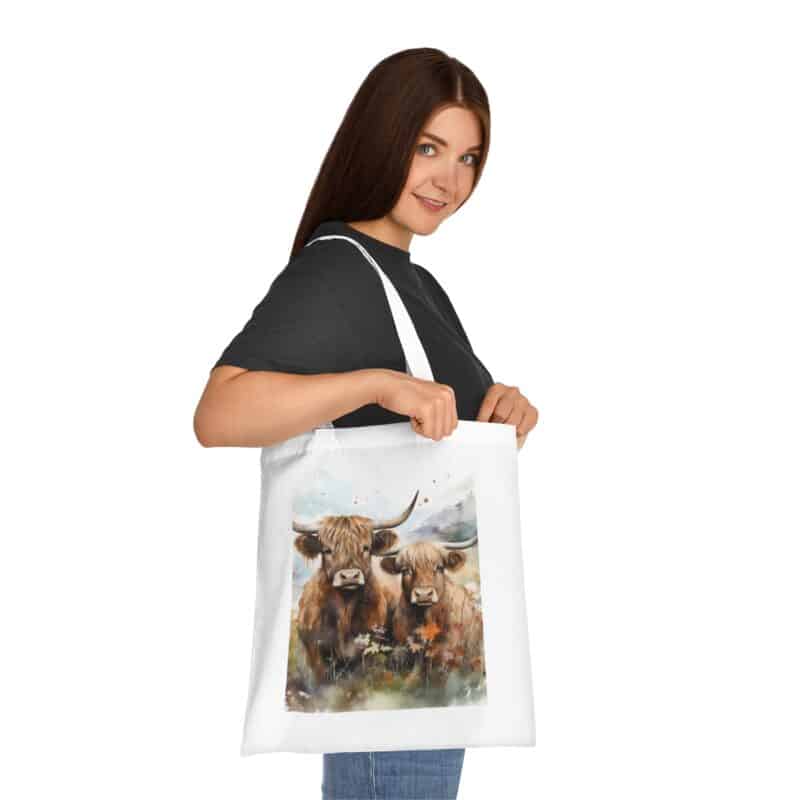 Highland Cows Cotton Tote Bag