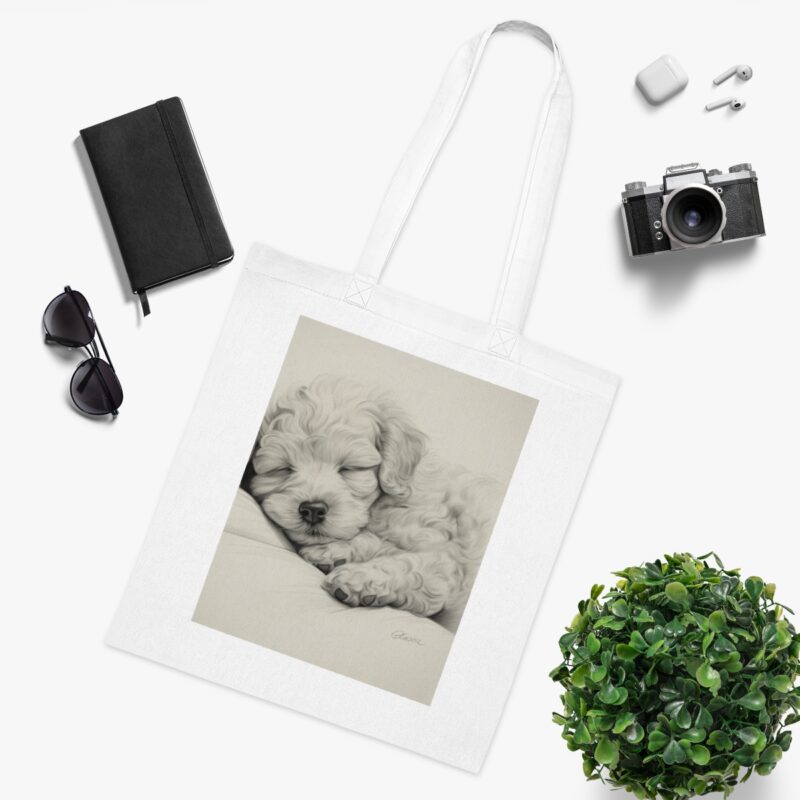 Poodle Cotton Tote Bag