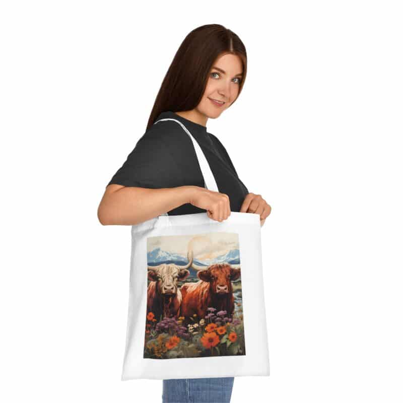 Highland Cows Cotton Tote Bag