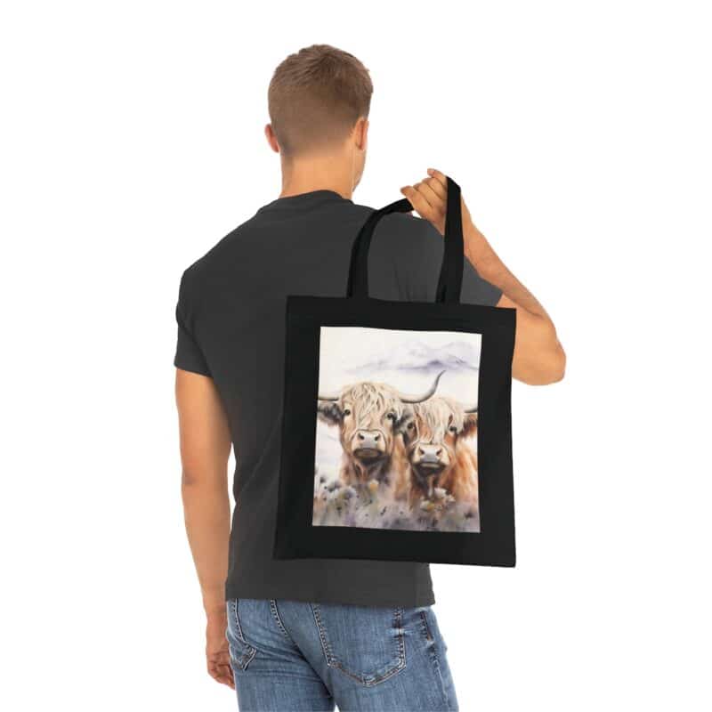 Highland Cows Cotton Tote Bag