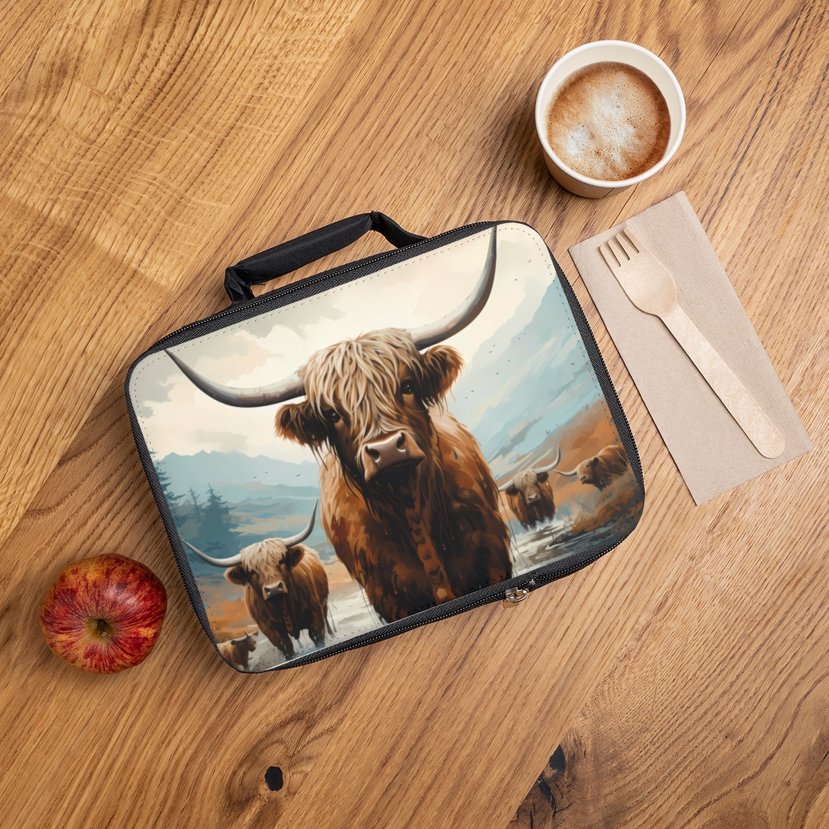 Highland Cows Lunch Bag