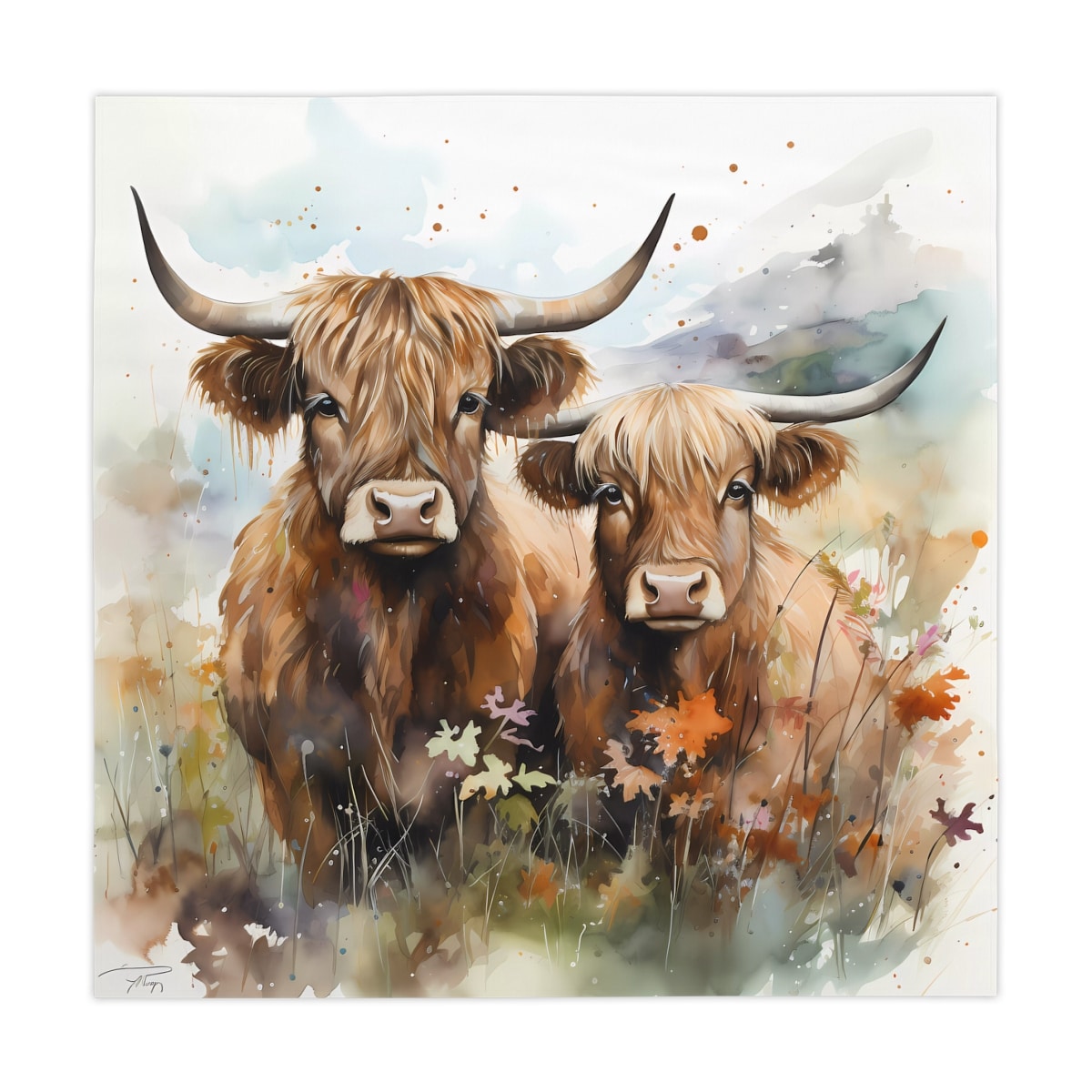 Highland Cows Tablecloth