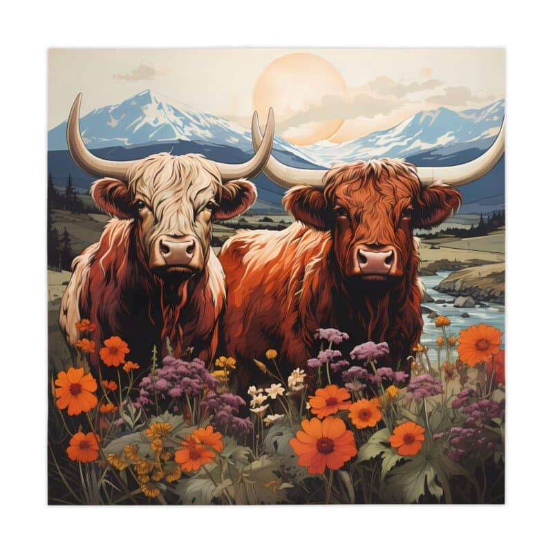 Highland Cows Tablecloth