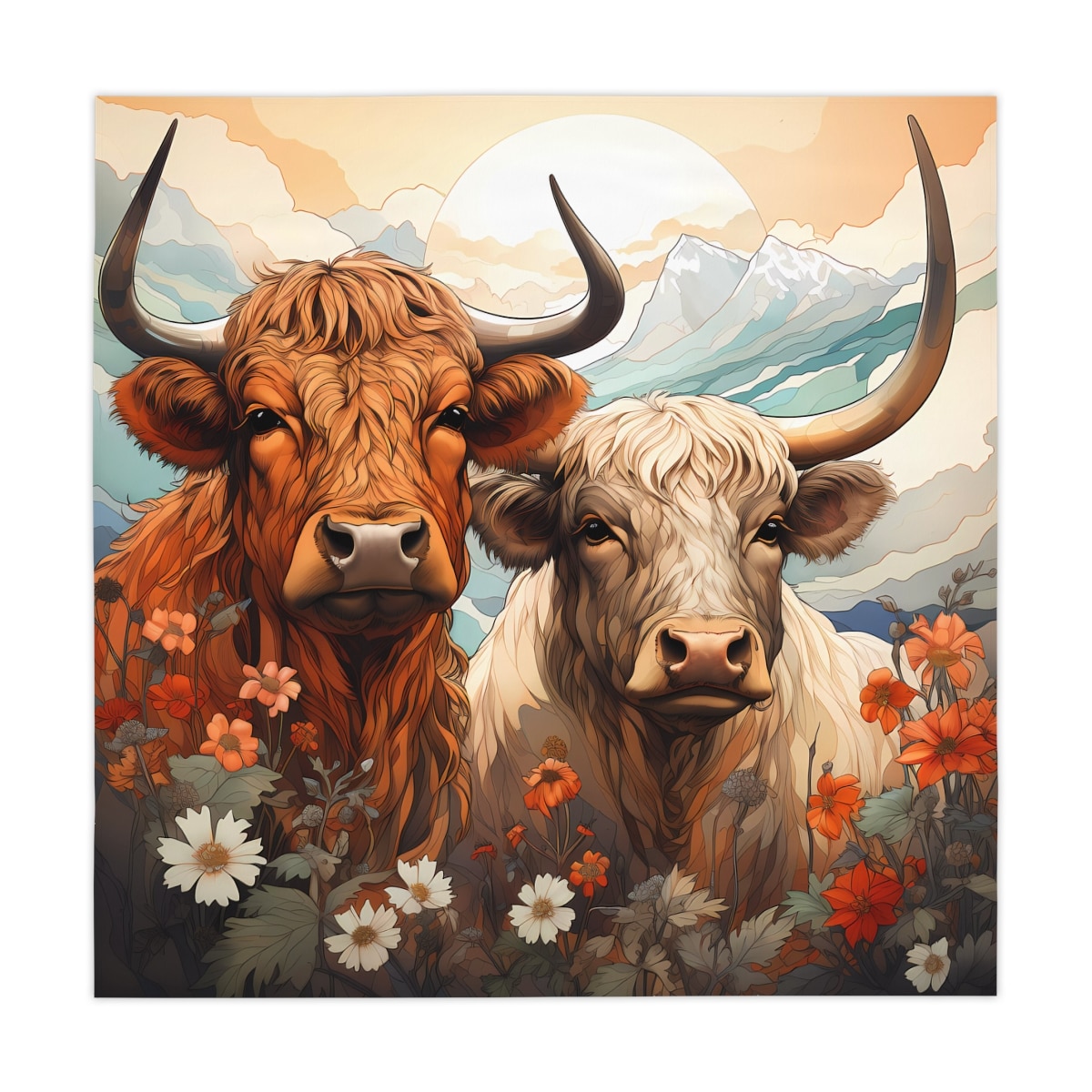 Highland Cows Tablecloth