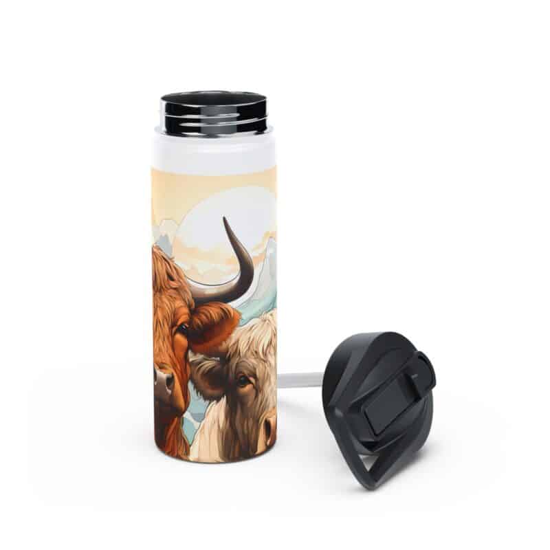 Highland Cows Stainless Steel Water Bottle