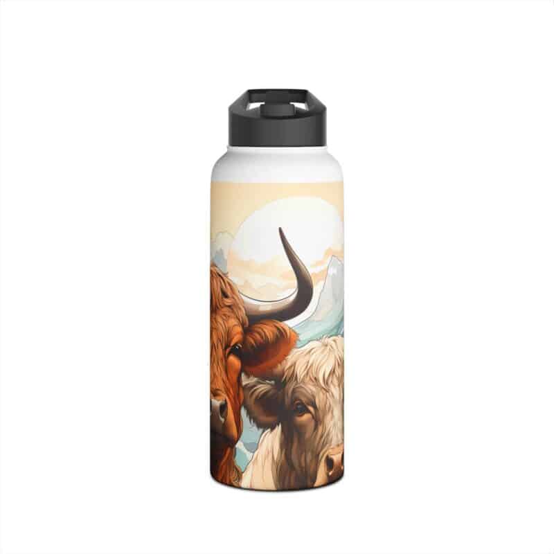 Highland Cows Stainless Steel Water Bottle