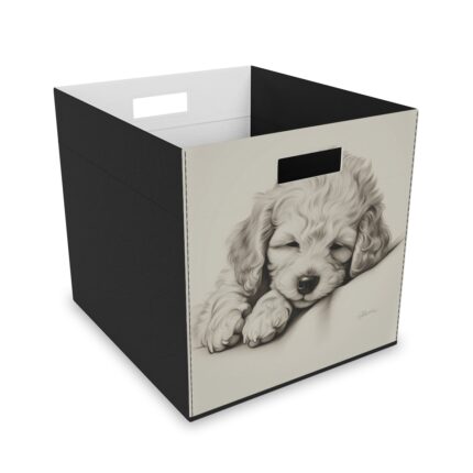 Poodle Collapsible Felt Storage Box