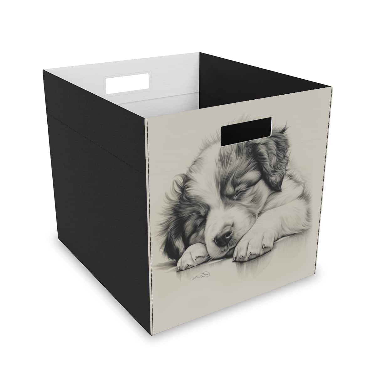 Australian Shepherd Dog Collapsible Felt Storage Box