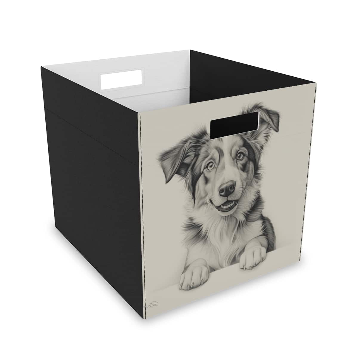 Australian Shepherd Dog Collapsible Felt Storage Box