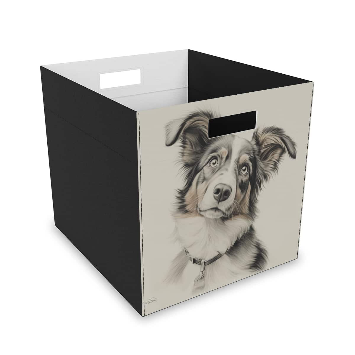 Australian Shepherd Dog Collapsible Felt Storage Box