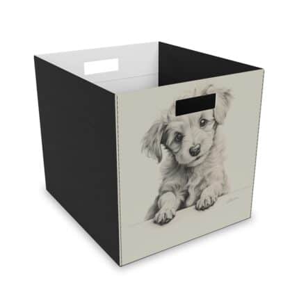 Poodle Collapsible Felt Storage Box