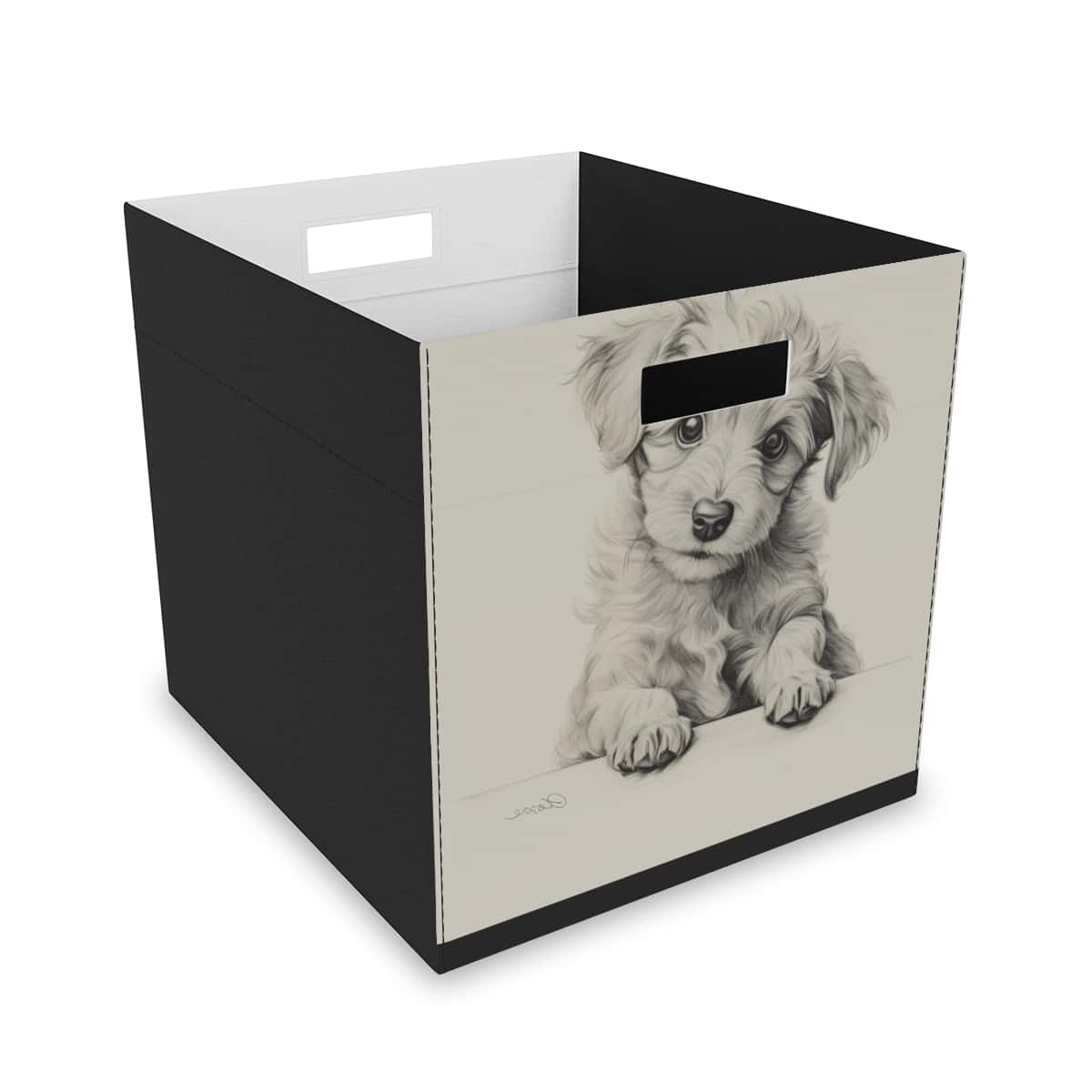 Poodle Collapsible Felt Storage Box