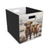 Highland Cows Collapsible Felt Storage Box