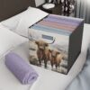 Highland Cows Collapsible Felt Storage Box