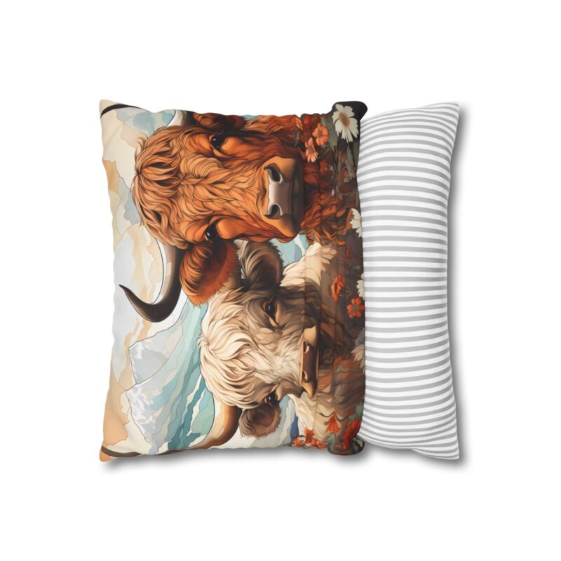 Highland Cows Double-Sided Cushion Cover