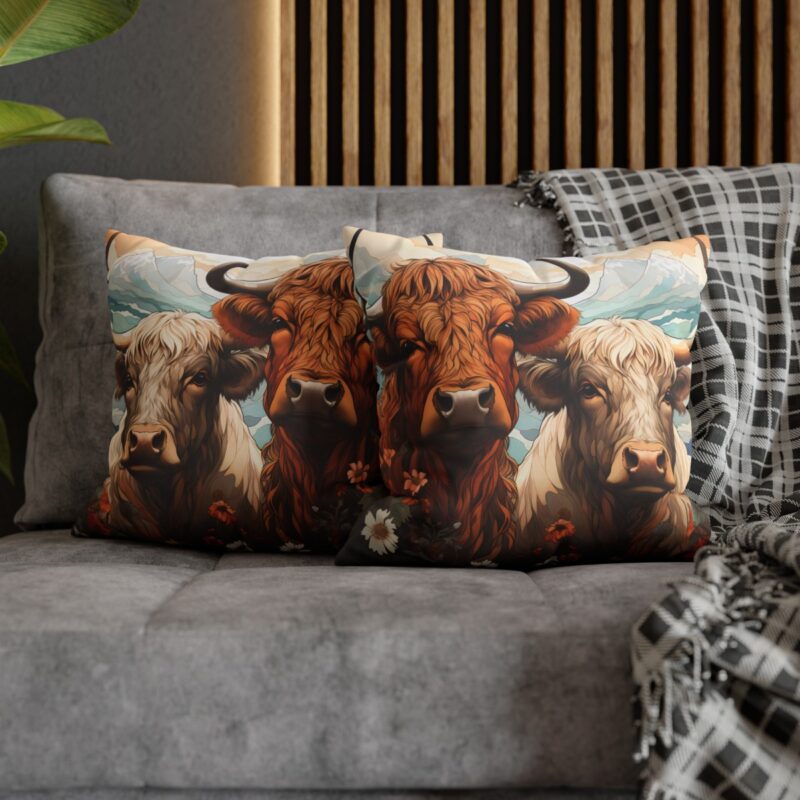 Highland Cows Double-Sided Cushion Cover