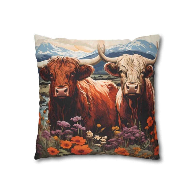 Highland Cows Double-Sided Cushion Cover