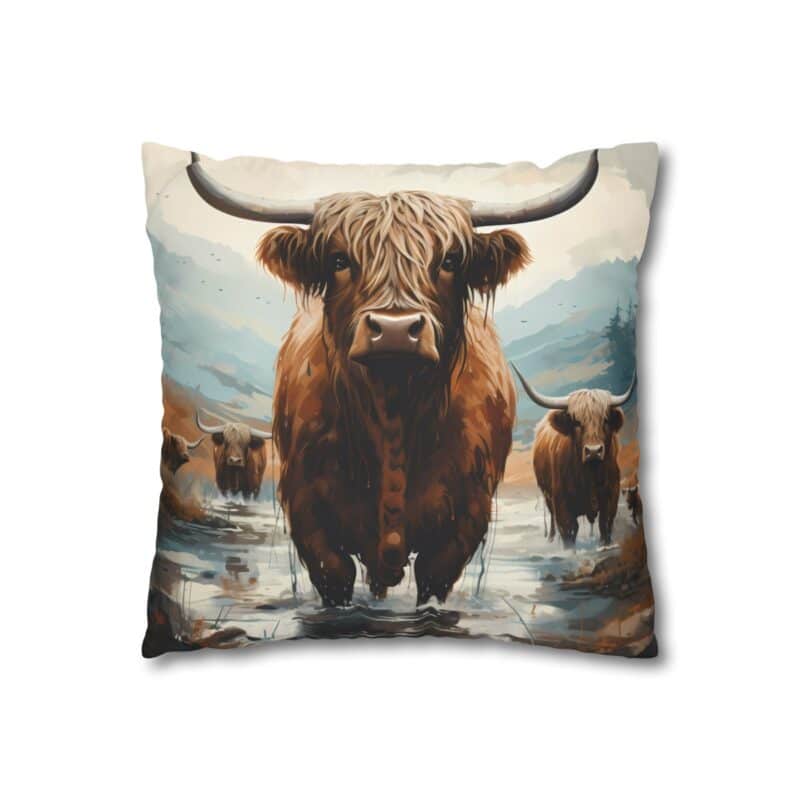 Highland Cows Double-Sided Cushion Cover