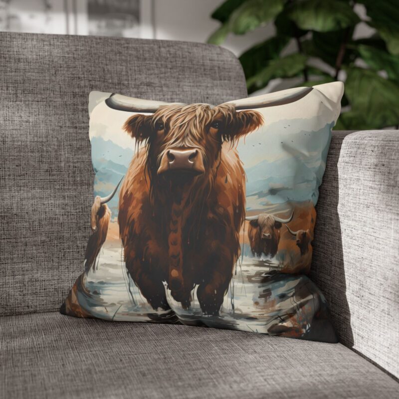 Highland Cows Double-Sided Cushion Cover