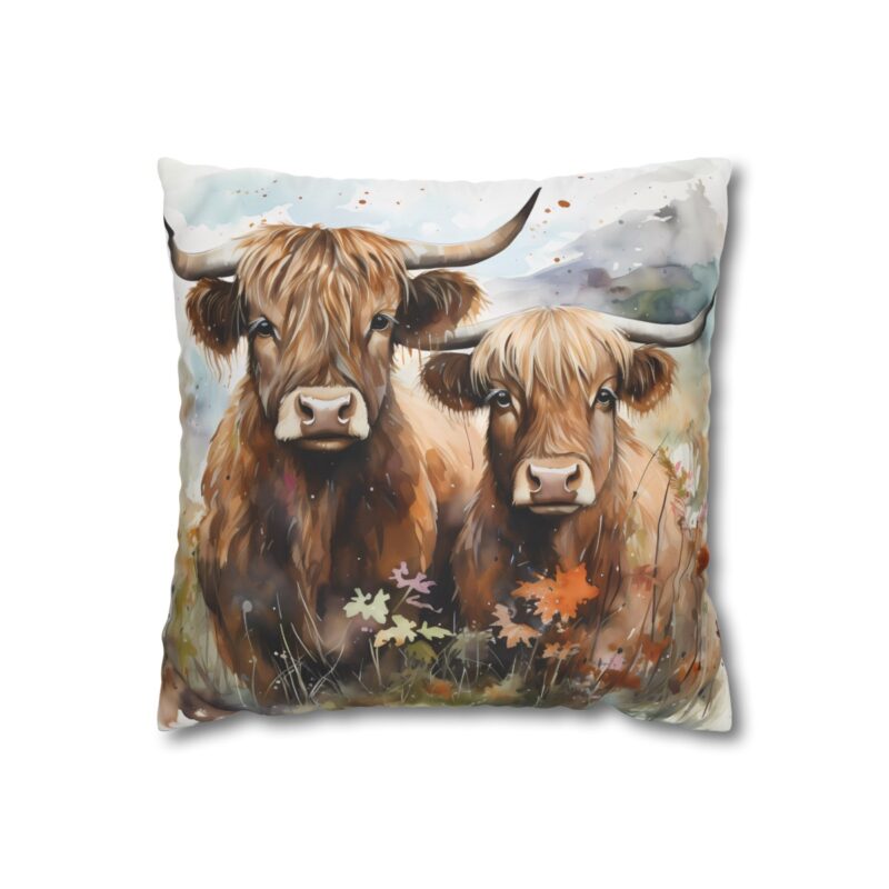 Highland Cows Double-Sided Cushion Cover