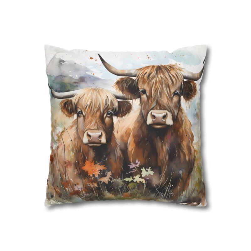 Highland Cows Double-Sided Cushion Cover