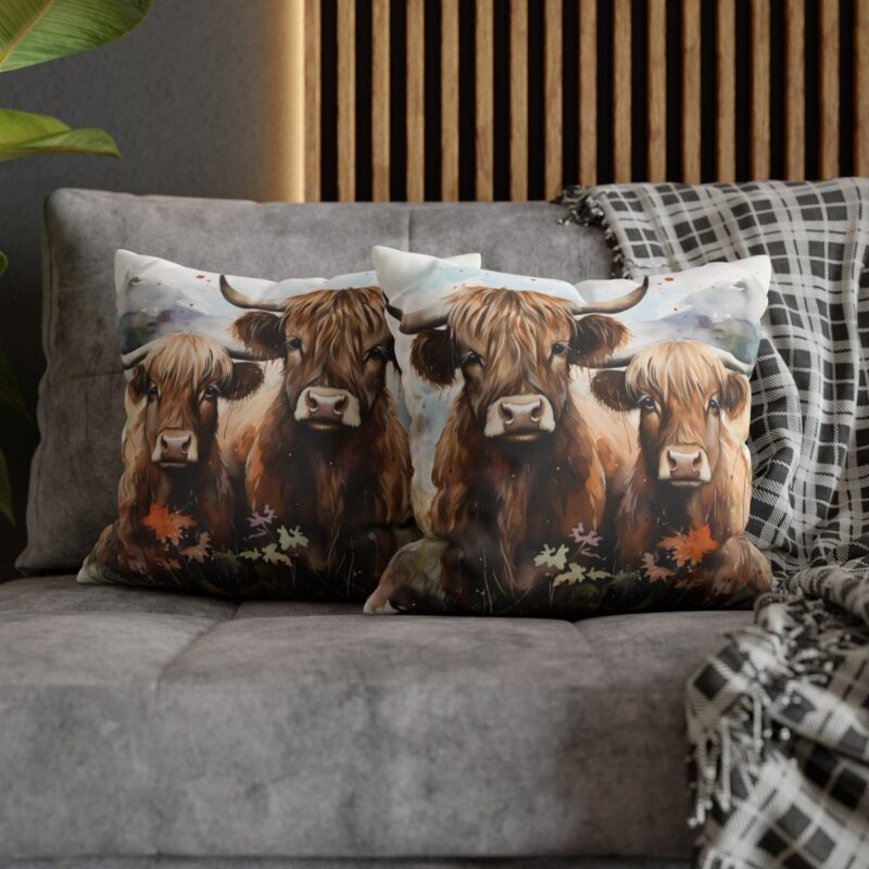 Highland Cows Double-Sided Cushion Cover