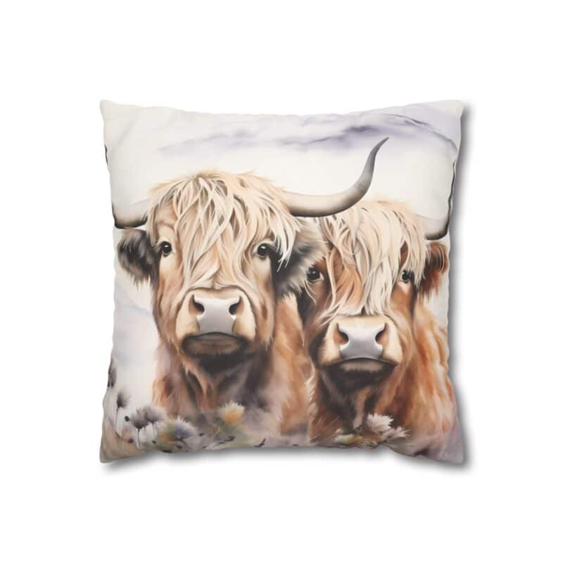 Highland Cows Double-Sided Cushion Cover