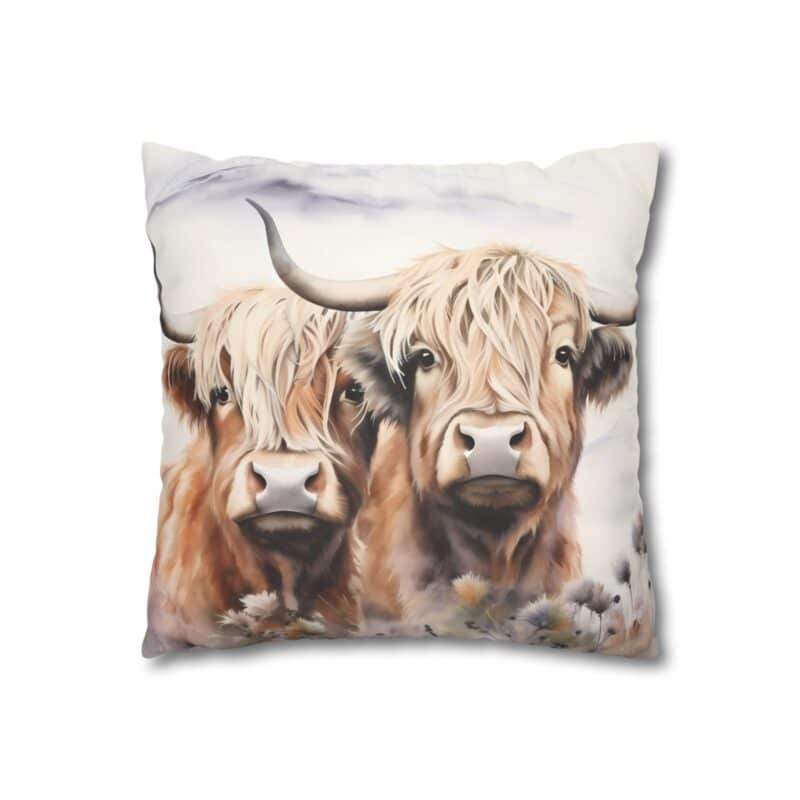 Highland Cows Double-Sided Cushion Cover