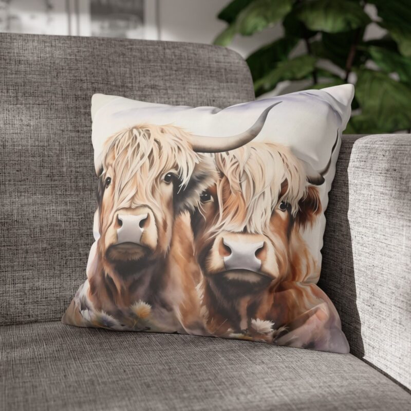 Highland Cows Double-Sided Cushion Cover