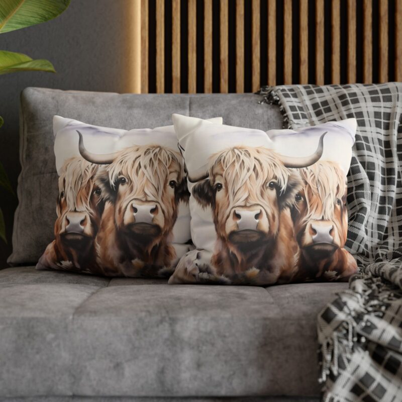 Highland Cows Double-Sided Cushion Cover