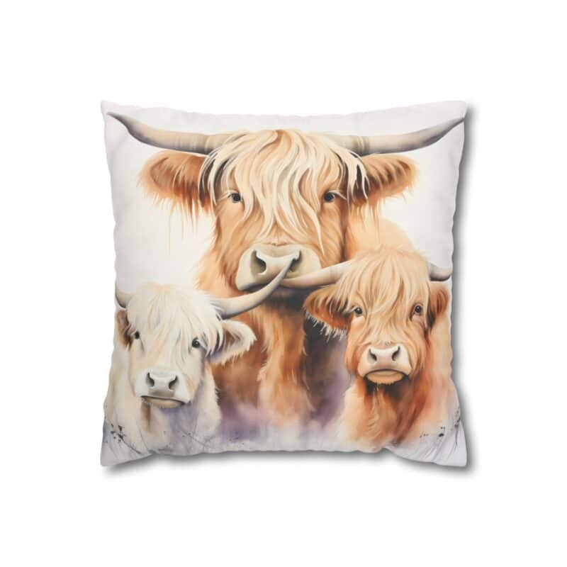 Highland Cows Double-Sided Cushion Cover