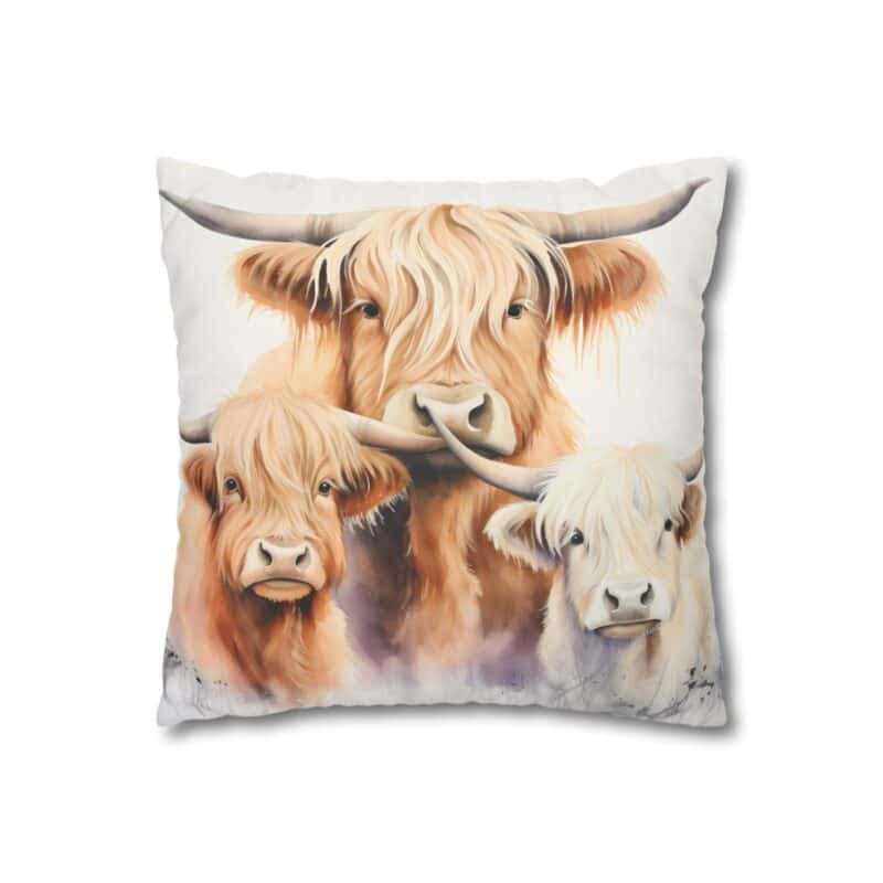 Highland Cows Double-Sided Cushion Cover